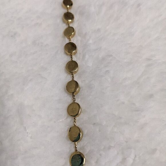 Vintage 1990's Black & Goldtone Bracelet and Pierced Earring Set - Picture 9 of 11